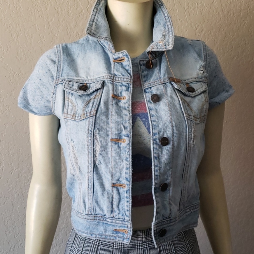 Hollister Jean vest disstressed M